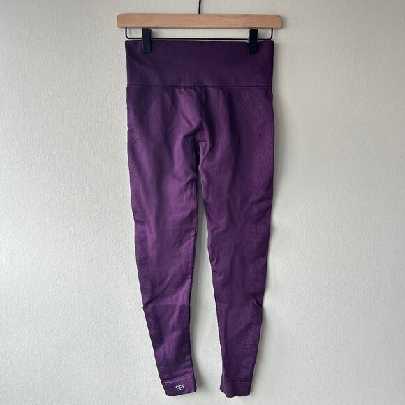 SET ACTIVE Sculptflex Seamless High Rise Leggings Purple Size M - Picture 4 of 9